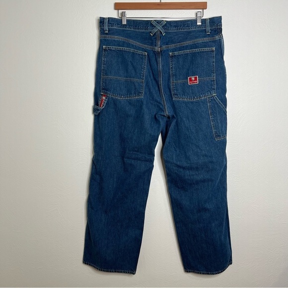 Vintage Tommy Hilfiger Denim Mens Denim Carpenter Jeans Blue Cotton Baggy Sz 38 - Picture 9 of 16